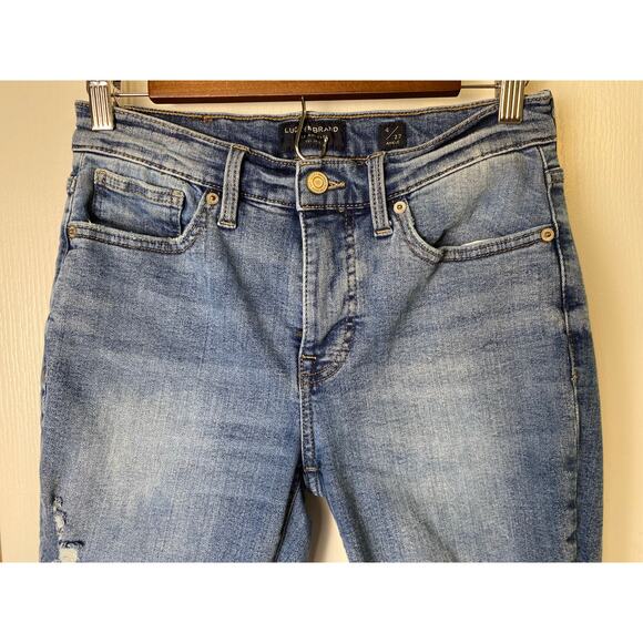 Lucky Brand Women's Ava Blue Denim Ankle Skinny Jeans Women's Size 4 - Picture 6 of 10